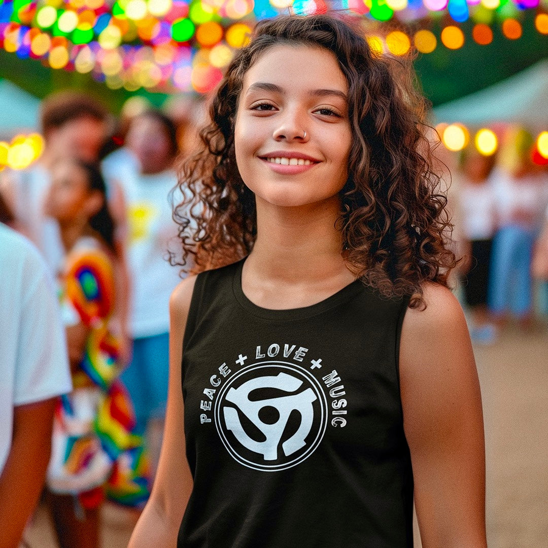 PEACE, LOVE, MUSIC - Muscle Shirt