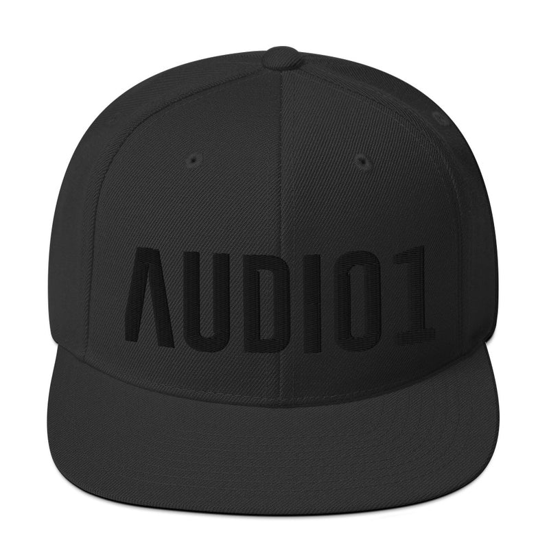 Audio 1 - Snapback  Hat Black on Black