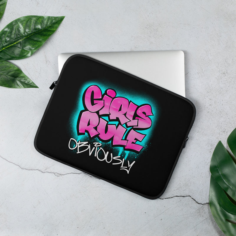 GIRLS RULE OBVIOUSLY - Laptop Sleeve