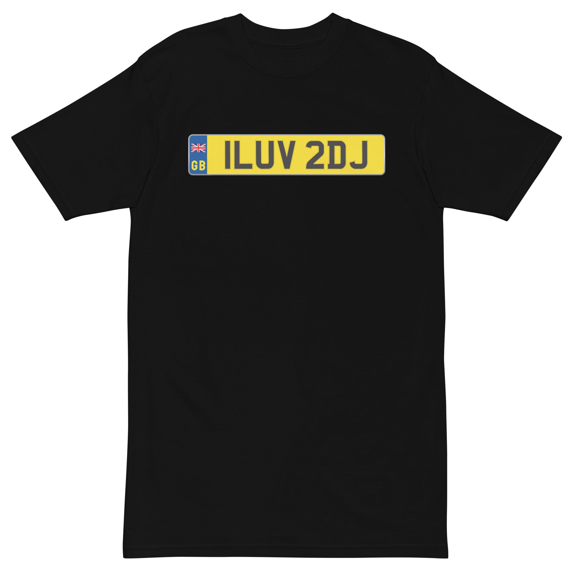 ILUV 2 DJ - GB UK - Blue Men’s premium heavyweight tee - Beats 4 Hope