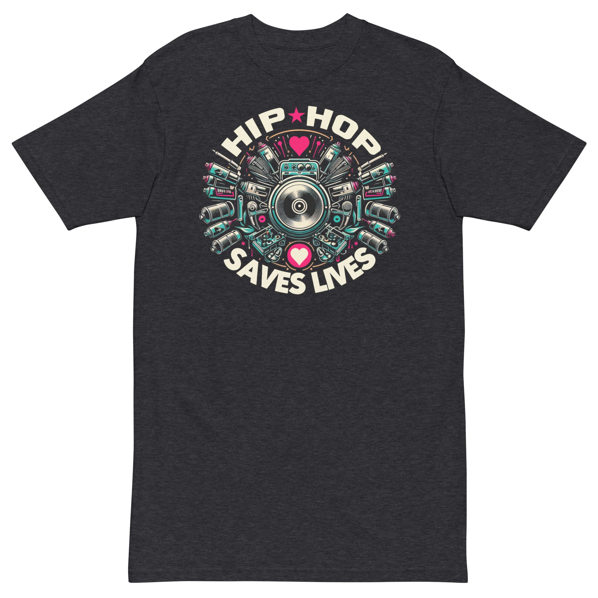 HIP HOP SAVES LIVES GRAFFITI - Men’s Premium T-Shirt - Beats 4 Hope