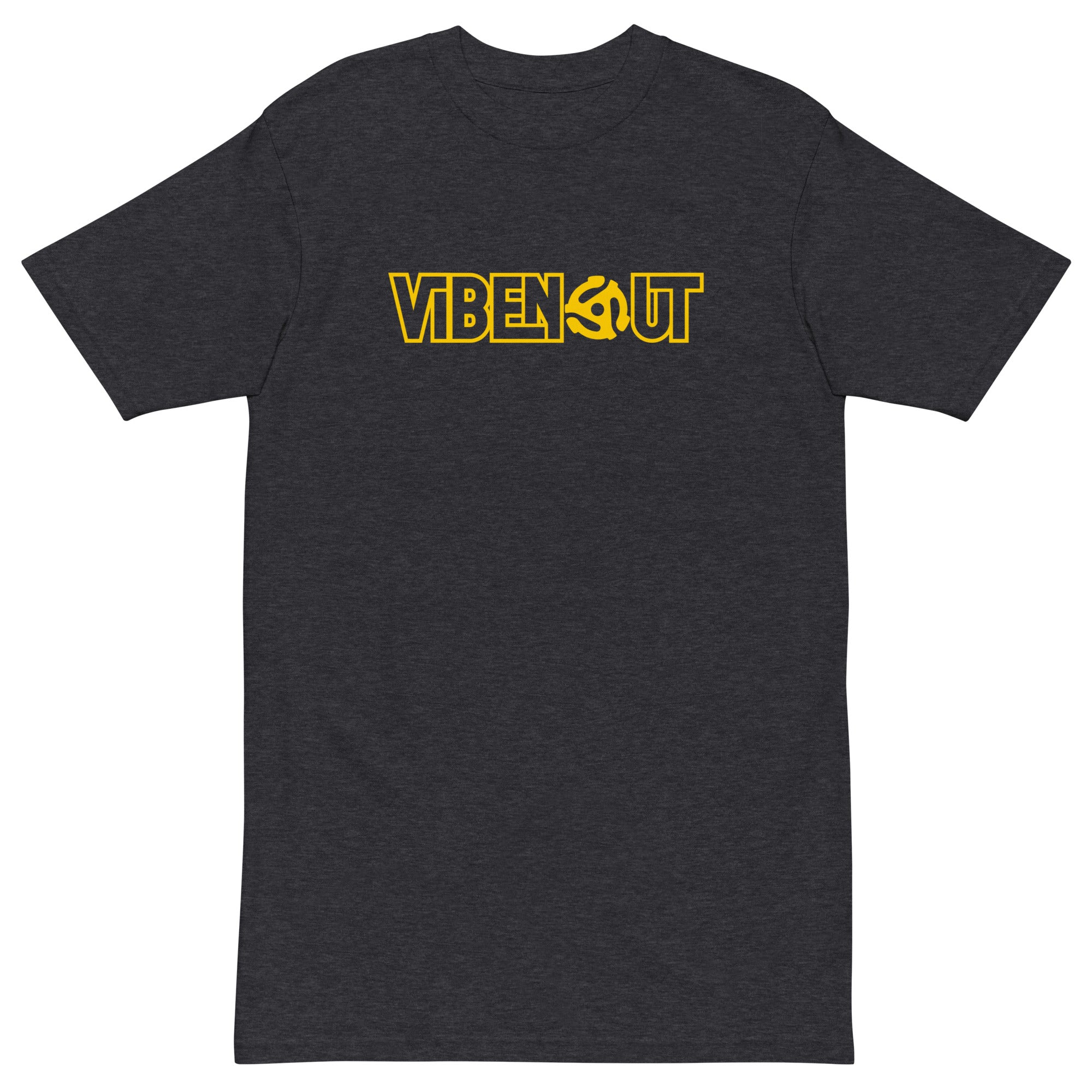 VIBE'N OUT 45 - Premium Unisex T-Shirt - Charcoal Heather / S - Charcoal Heather / M - Charcoal Heather / L - Charcoal Heather / XL - Charcoal Heather / 2XL - Charcoal Heather / 3XL - Charcoal Heather / 4XL