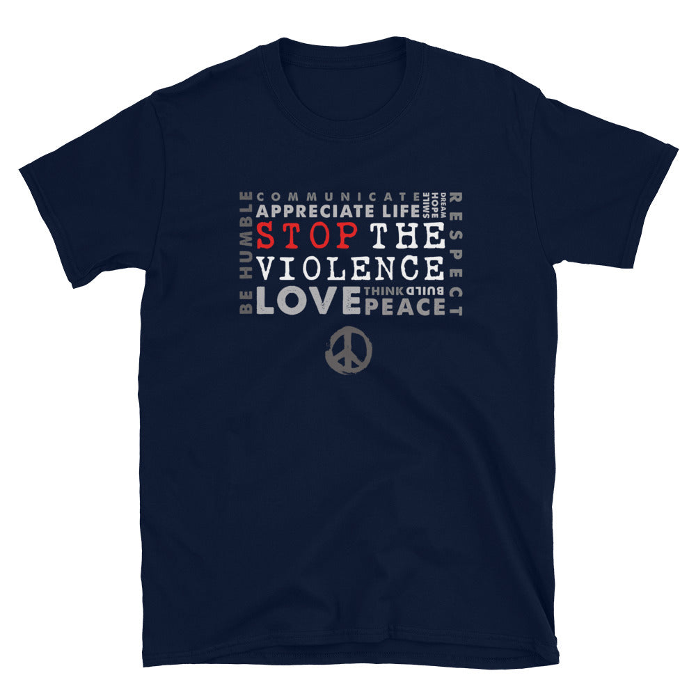 STOP THE VIOLENCE Grey T-Shirt - Beats 4 Hope