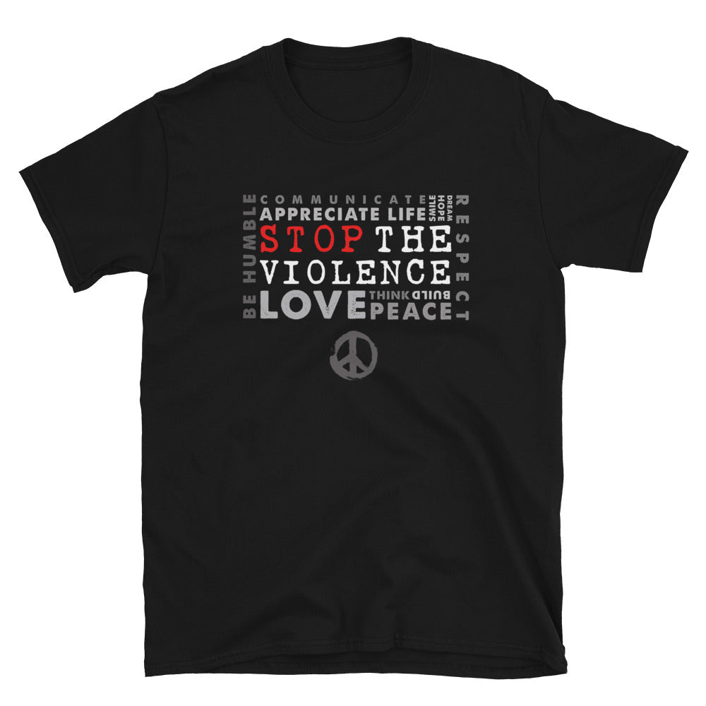 STOP THE VIOLENCE Grey T-Shirt - Beats 4 Hope