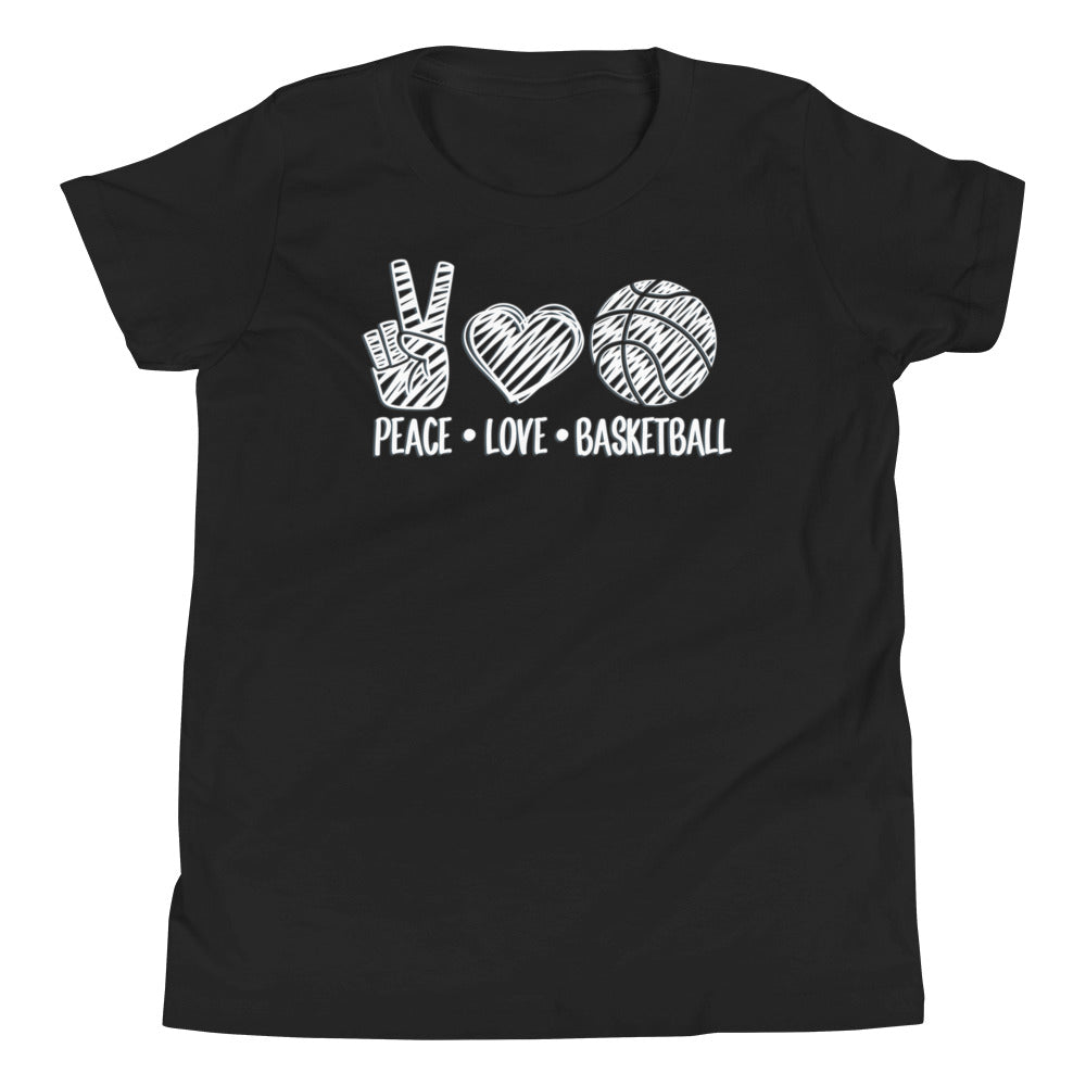 PEACE LOVE BASKETBALL - Youth T-Shirt