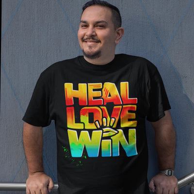 HEAL LOVE WIN Men's T-Shirt - Beats 4 Hope