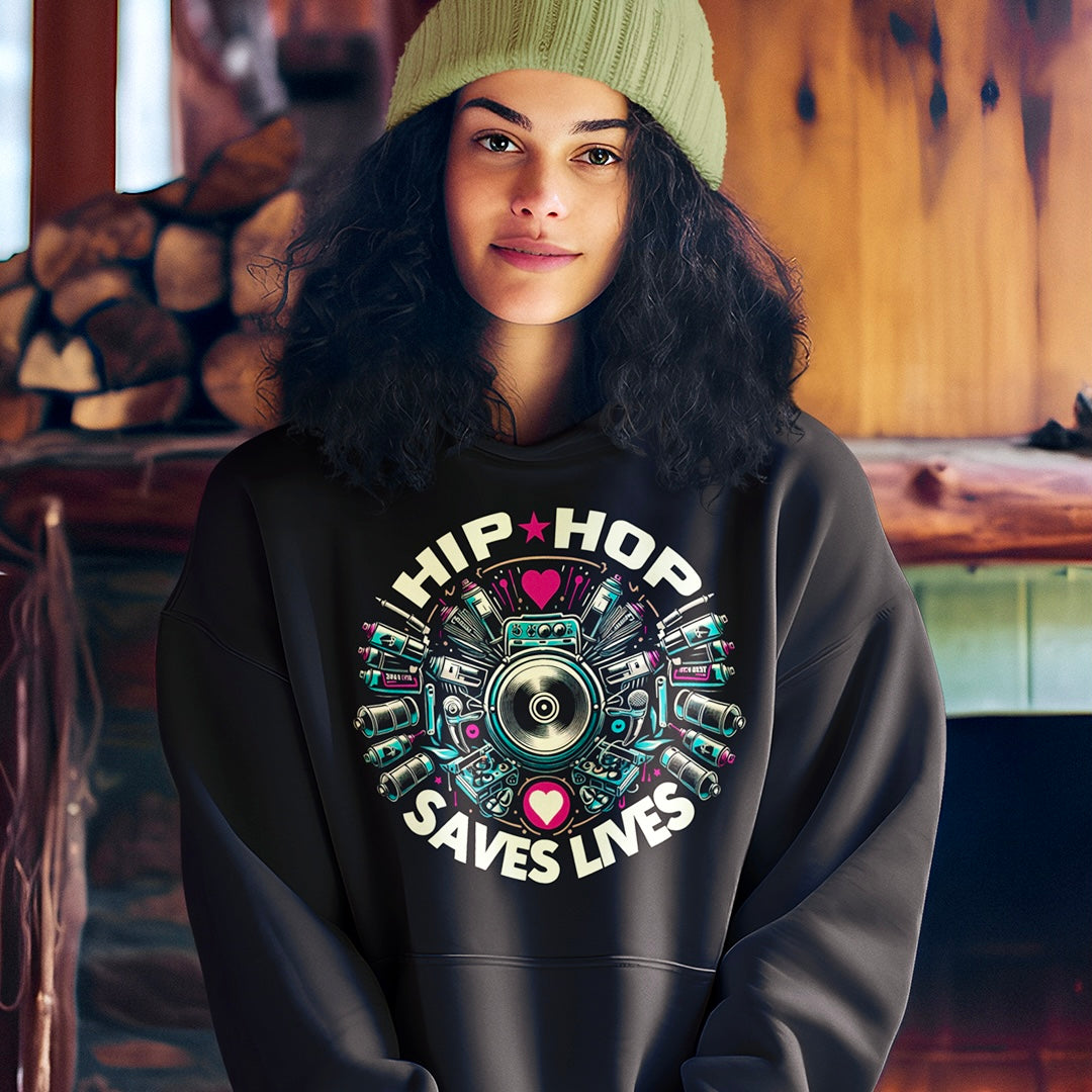 HIP HOP SAVES LIVES - GRAFFITI  Hoodie - Beats 4 Hope