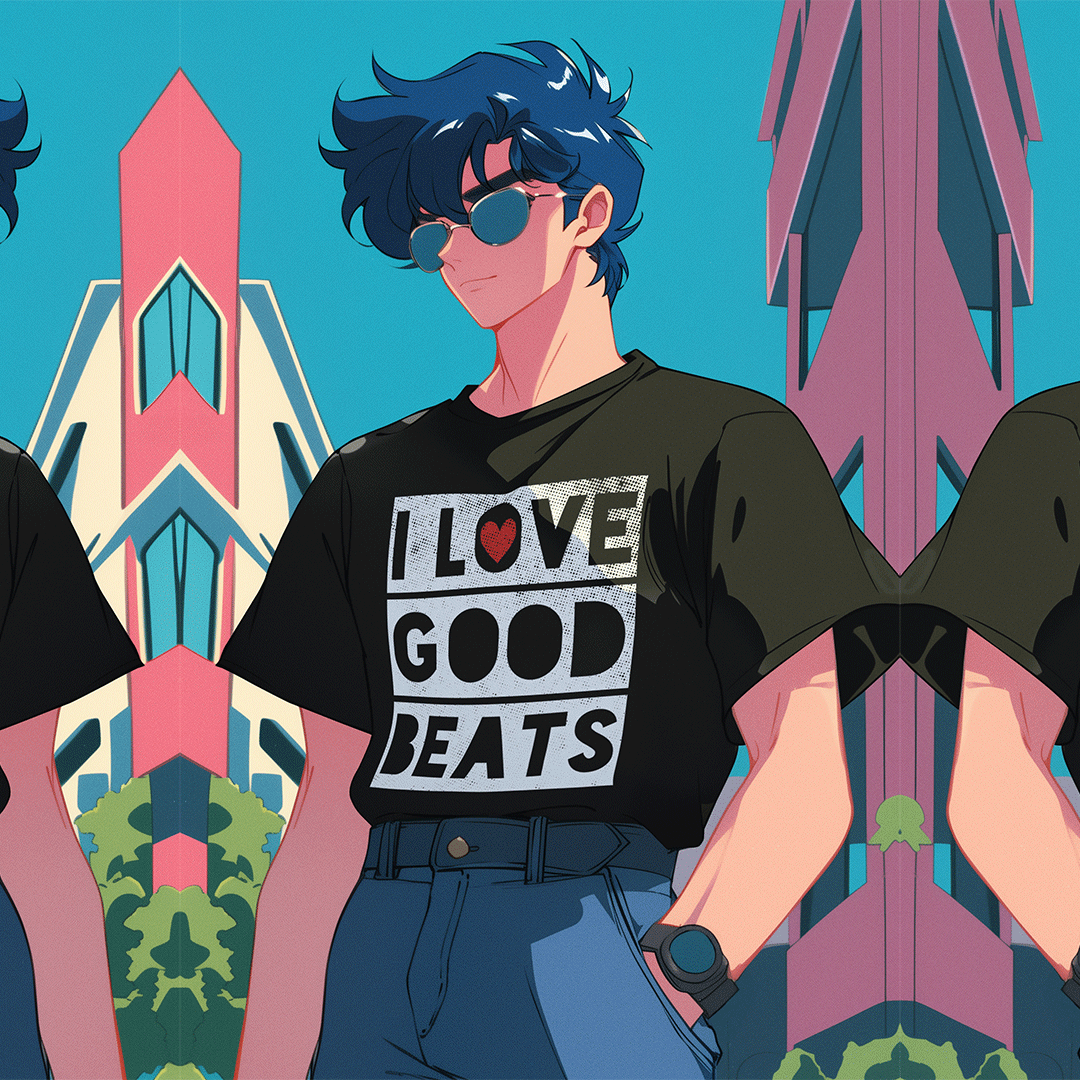 I LOVE GOOD BEATS Men's T-Shirt