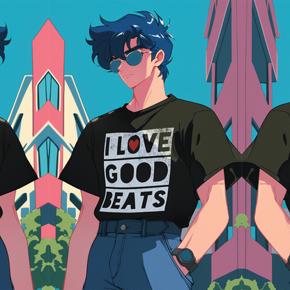 I LOVE GOOD BEATS Men's T-Shirt