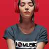 I LOVE MUSIC - Unisex t-shirt - Beats 4 Hope