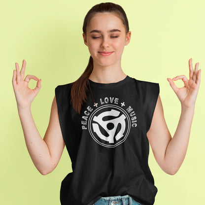 PEACE, LOVE, MUSIC - Muscle Shirt