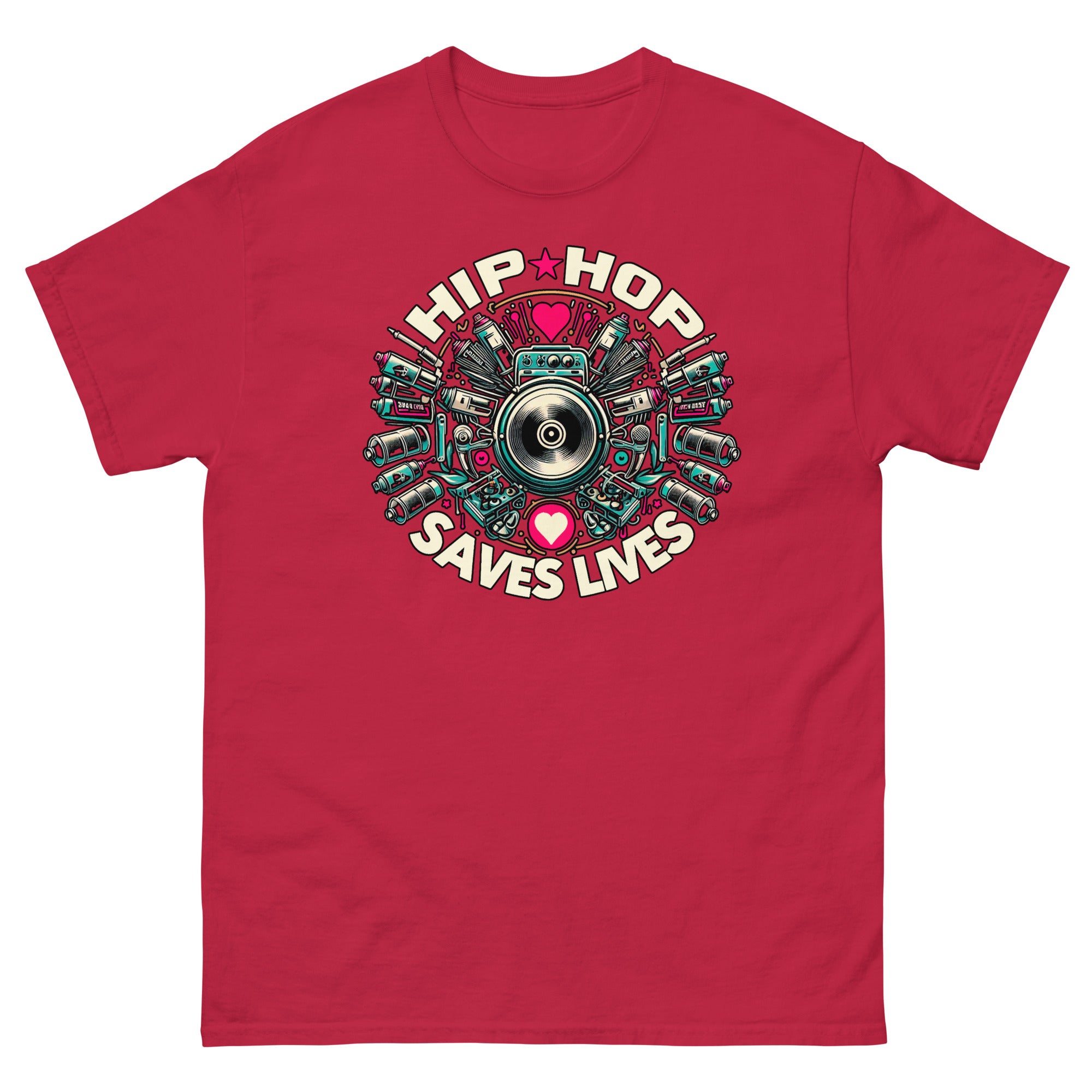 HIP HOP SAVES LIVES - Graffiti Men's   T-Shirt - Beats 4 Hope