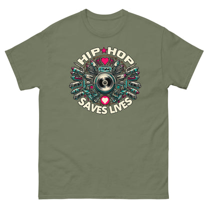 HIP HOP SAVES LIVES - Graffiti Men's   T-Shirt - Beats 4 Hope