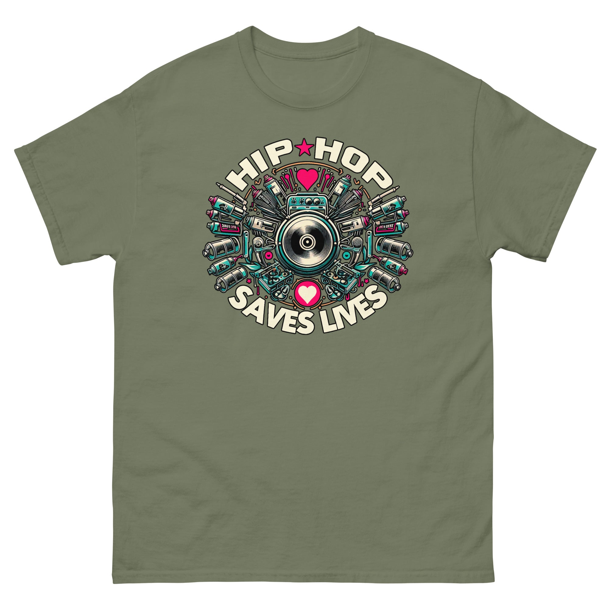 HIP HOP SAVES LIVES - Graffiti Men's   T-Shirt - Beats 4 Hope