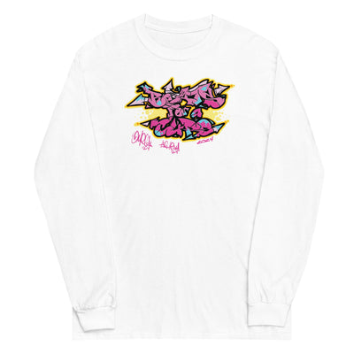 BEATS For A Cure Graffiti Long Sleeve Shirt - White / S - White / M - White / L - White / XL - White / 2XL - White / 3XL - White / 4XL