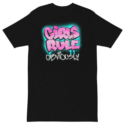 Girls Rule Obviously - Men’s premium heavyweight tee - Beats 4 Hope