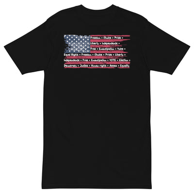 Vote USA - Premium Unisex T-Shirt - Black / S - Black / M - Black / L - Black / XL - Black / 2XL - Black / 3XL - Black / 4XL