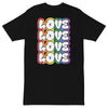 LOVE X LOVE Premium Unisex T-Shirt - Black / S - Black / M - Black / L - Black / XL - Black / 2XL - Black / 3XL - Black / 4XL