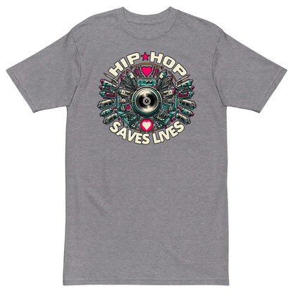 HIP HOP SAVES LIVES GRAFFITI - Men’s Premium T-Shirt - Beats 4 Hope