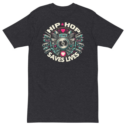 HIP HOP SAVES LIVES GRAFFITI - Men’s Premium T-Shirt - Beats 4 Hope