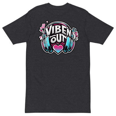 VIBE 'N OUT Premium Unisex T-Shirt - Charcoal Heather / S - Charcoal Heather / M - Charcoal Heather / L - Charcoal Heather / XL - Charcoal Heather / 2XL - Charcoal Heather / 3XL - Charcoal Heather / 4XL