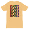 LOVE X LOVE Premium Unisex T-Shirt - Vintage Gold / S - Vintage Gold / M - Vintage Gold / L - Vintage Gold / XL - Vintage Gold / 2XL - Vintage Gold / 3XL - Vintage Gold / 4XL