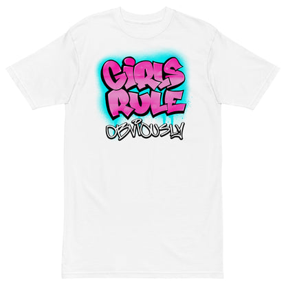 Girls Rule Obviously - Men’s premium heavyweight tee - Beats 4 Hope