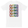 LOVE X LOVE Premium Unisex T-Shirt - White / S - White / M - White / L - White / XL - White / 2XL - White / 3XL - White / 4XL