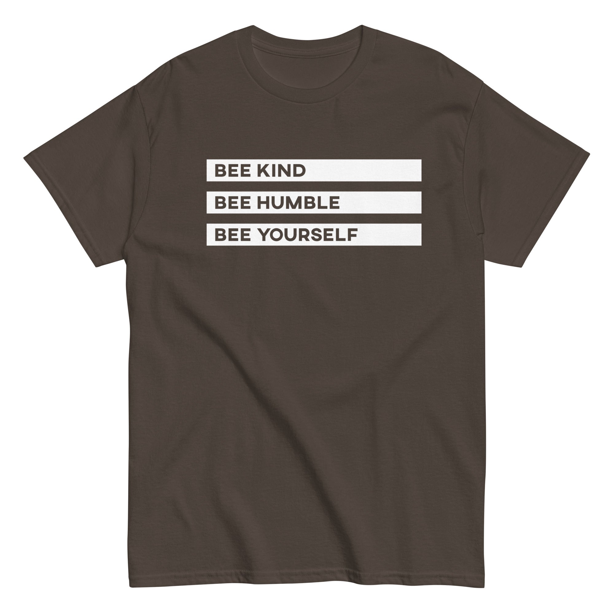 BEE YOURSELF - Men's T-shirt - Dark Chocolate / S - Dark Chocolate / M - Dark Chocolate / L - Dark Chocolate / XL - Dark Chocolate / 2XL - Dark Chocolate / 3XL