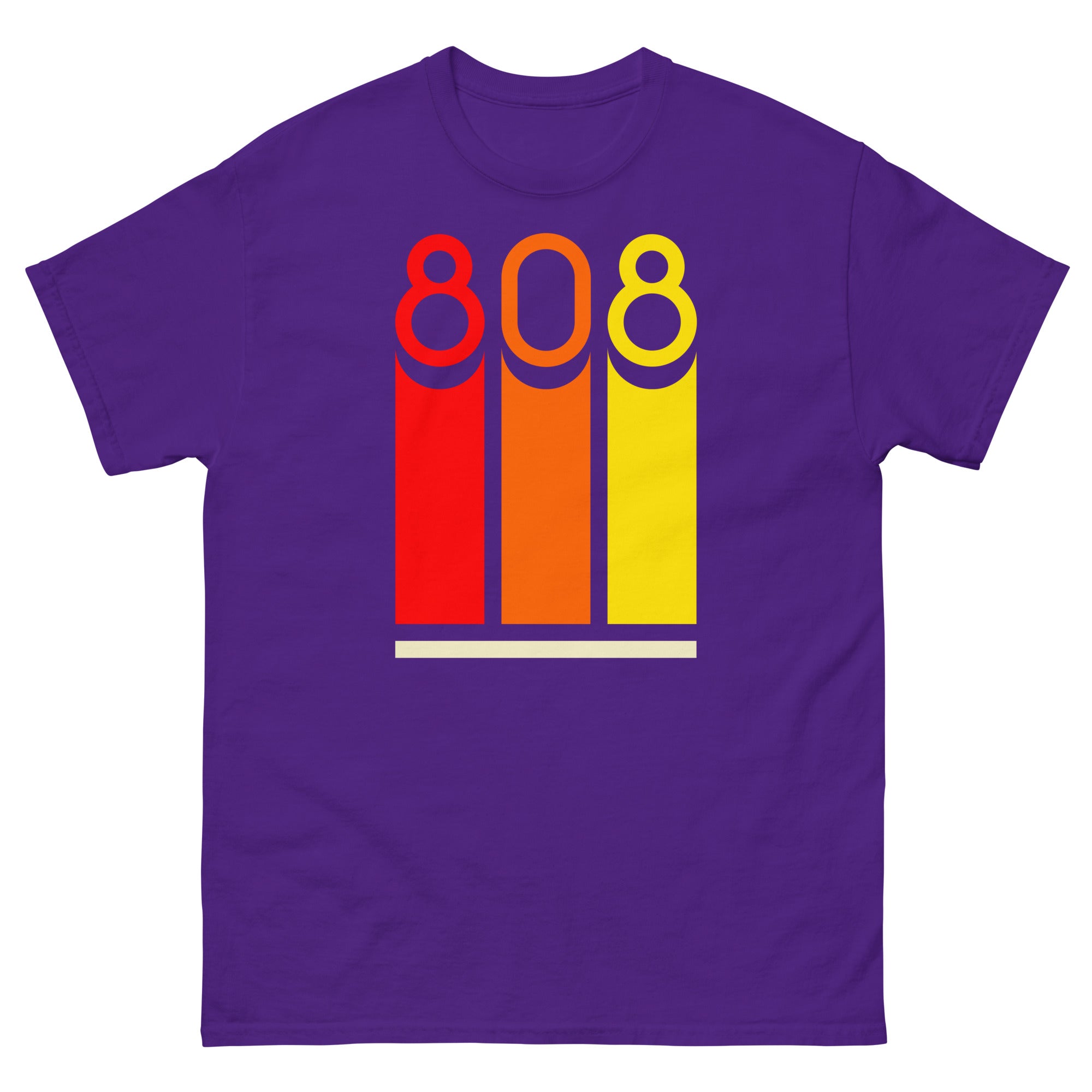 808 BEATS - Unisex T-Shirt - Purple / S - Purple / M - Purple / L - Purple / XL - Purple / 2XL - Purple / 3XL