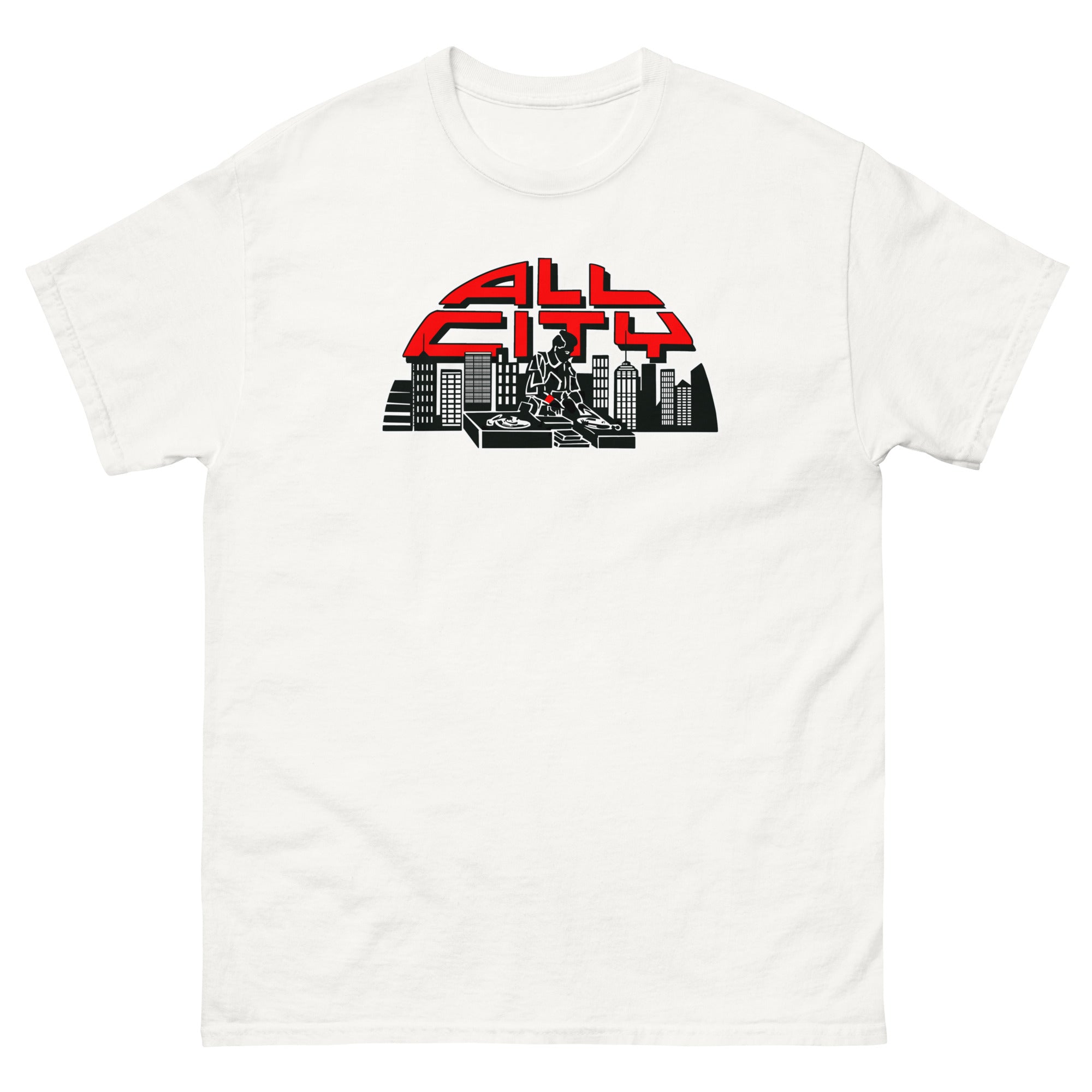 ALL CITY Records Men's T-shirt - White / S - White / M - White / L - White / XL - White / 2XL - White / 3XL - White / 4XL - White / 5XL