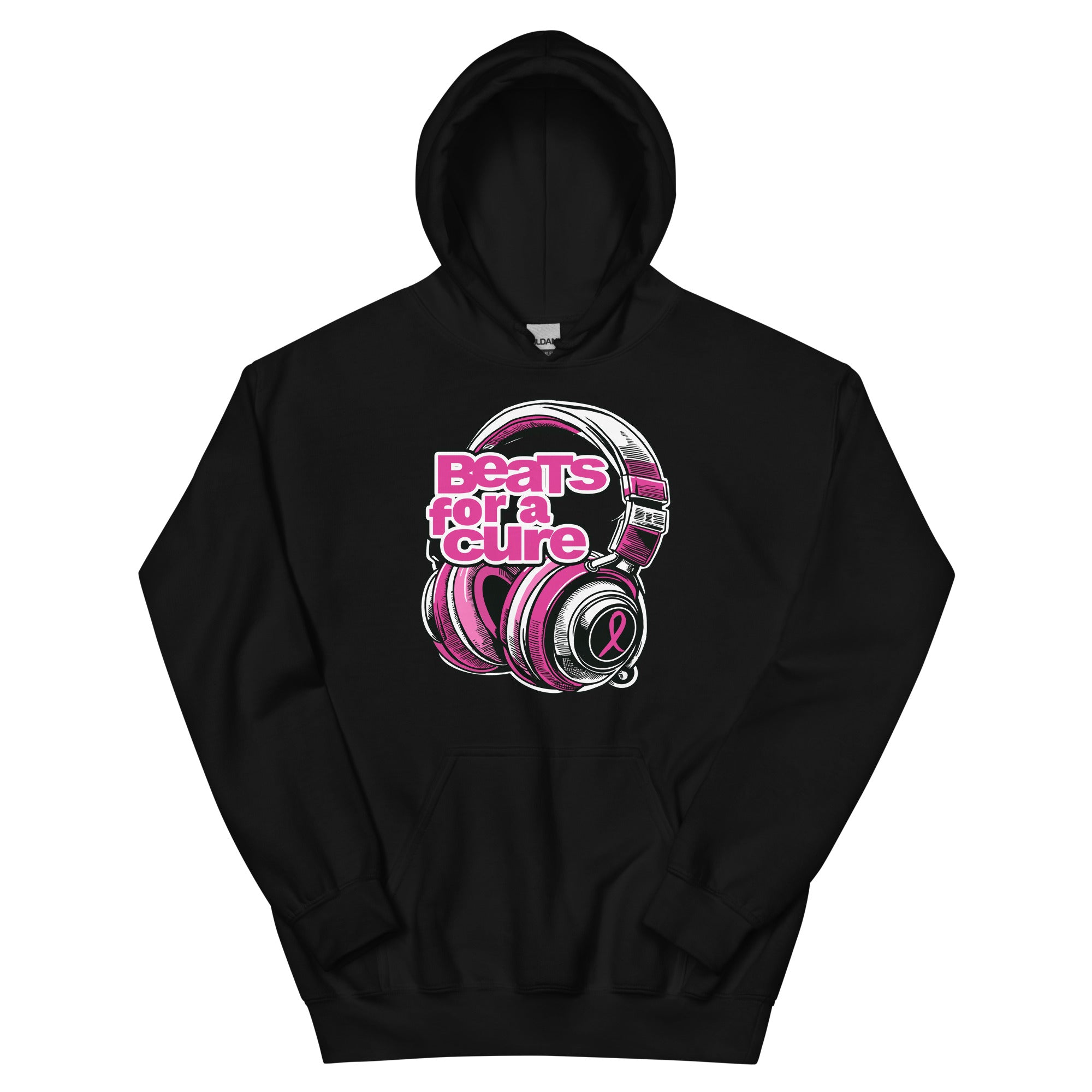BEATS FOR A CURE - Headphone Unisex Hoodie - Black / S - Black / M - Black / L - Black / XL - Black / 2XL - Black / 4XL - Black / 5XL