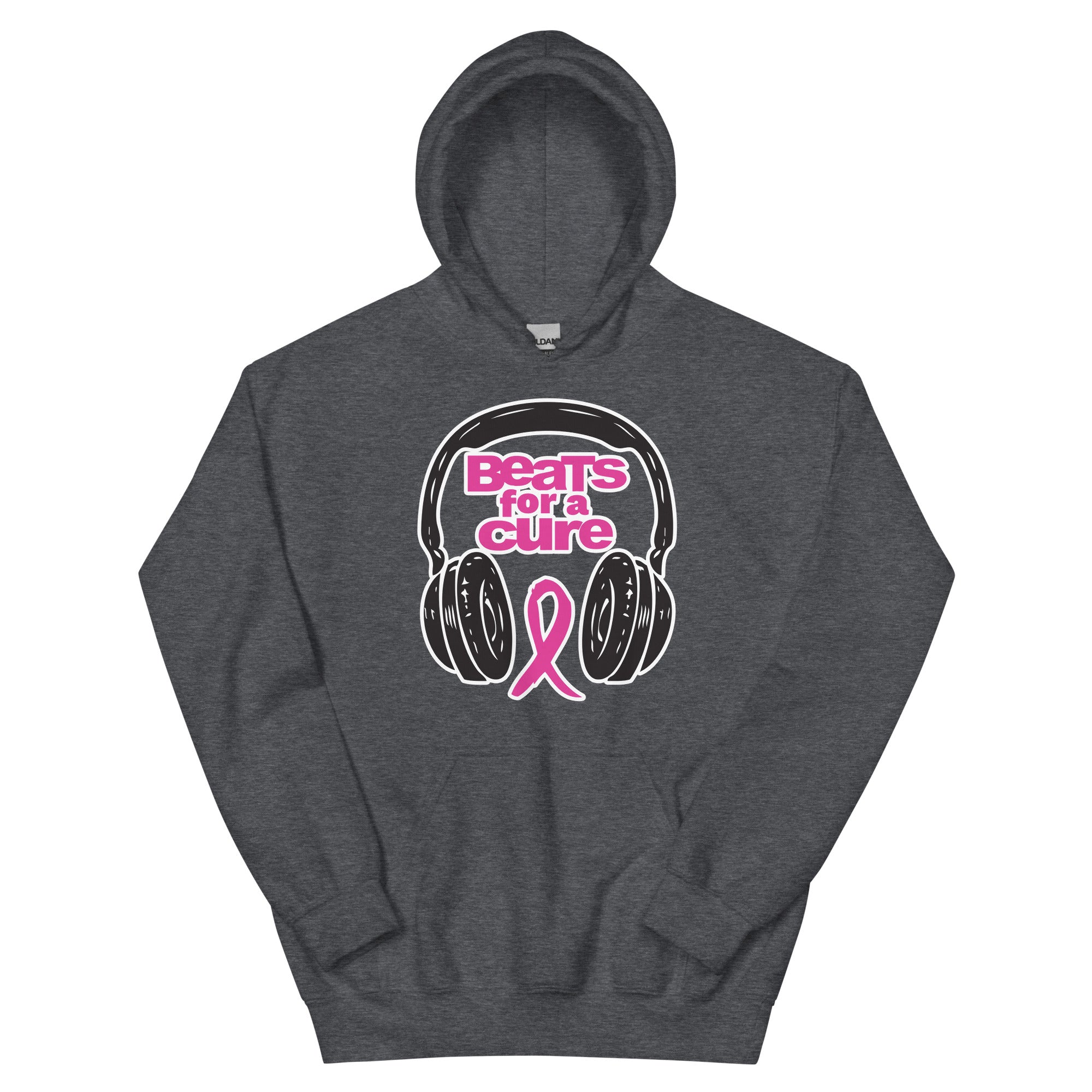 BEATS FOR A CURE - Unisex Hoodie - Dark Heather / S - Dark Heather / M - Dark Heather / L - Dark Heather / XL - Dark Heather / 2XL - Dark Heather / 4XL - Dark Heather / 5XL