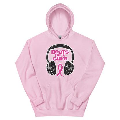 BEATS FOR A CURE - Unisex Hoodie - Light Pink / S - Light Pink / M - Light Pink / L - Light Pink / XL - Light Pink / 2XL - Light Pink / 4XL - Light Pink / 5XL