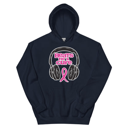 BEATS FOR A CURE - Unisex Hoodie - Navy / S - Navy / M - Navy / L - Navy / XL - Navy / 2XL - Navy / 4XL - Navy / 5XL
