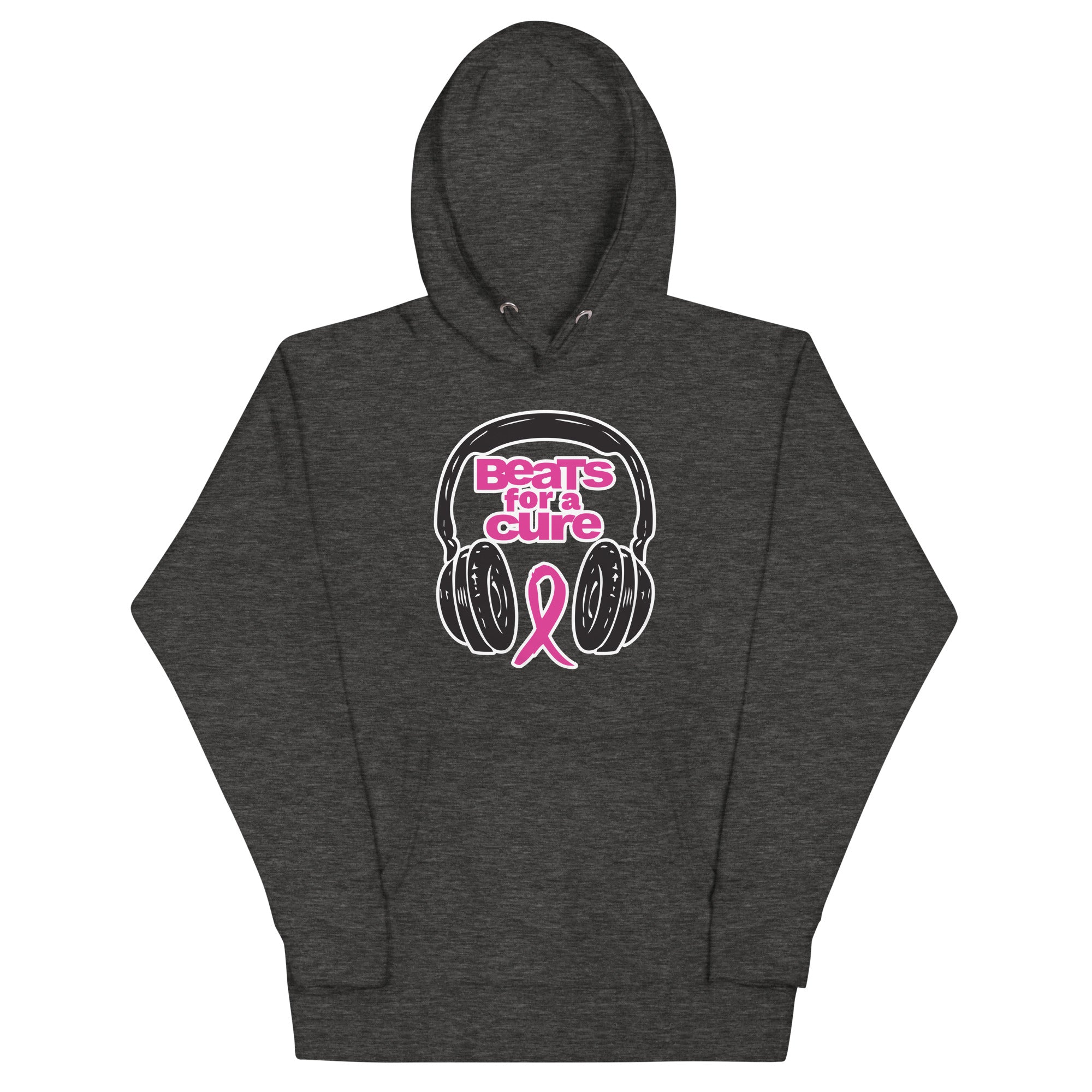 BEATS FOR A CURE - Premium Hoodie - Charcoal Heather / S - Charcoal Heather / M - Charcoal Heather / L - Charcoal Heather / XL - Charcoal Heather / 2XL - Charcoal Heather / 3XL