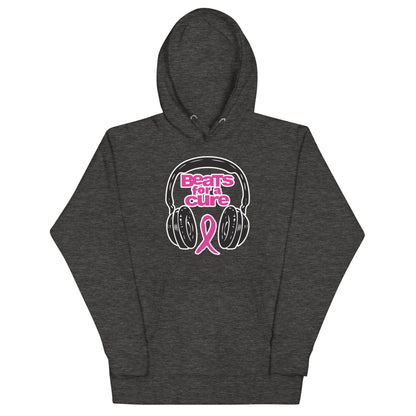 BEATS FOR A CURE - Premium Hoodie - Charcoal Heather / S - Charcoal Heather / M - Charcoal Heather / L - Charcoal Heather / XL - Charcoal Heather / 2XL - Charcoal Heather / 3XL