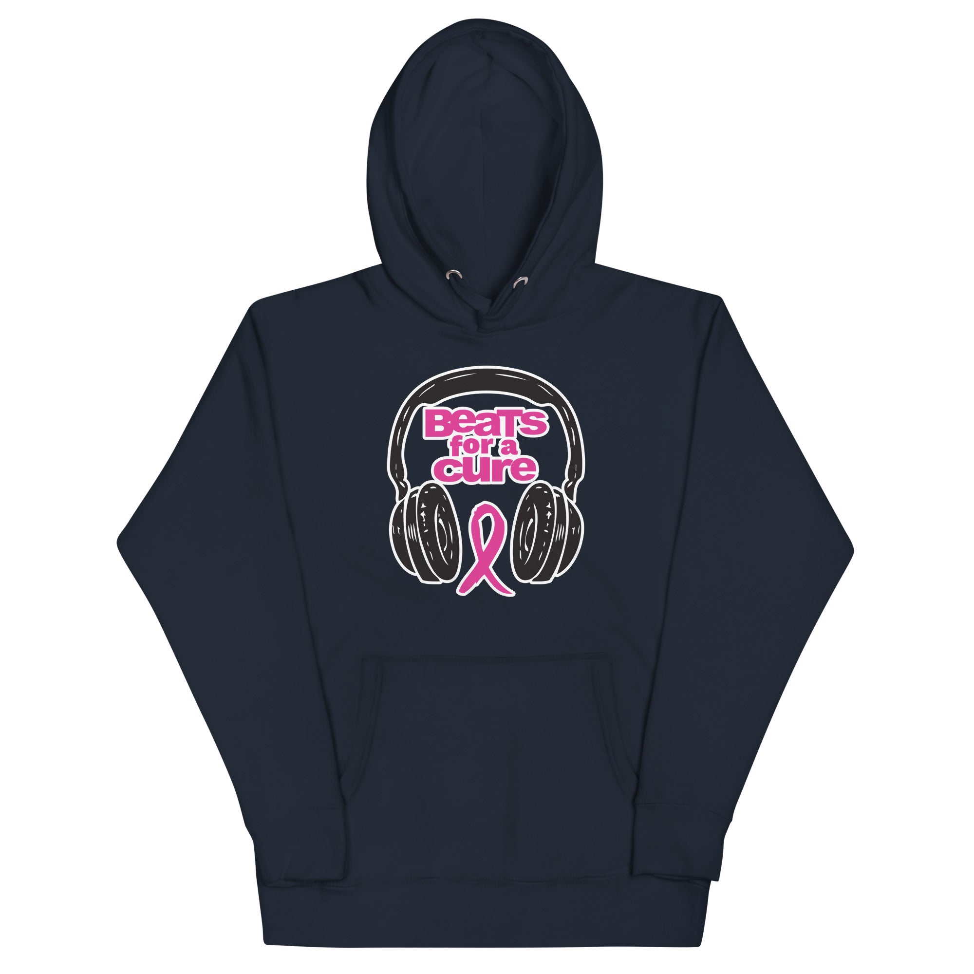 BEATS FOR A CURE - Premium Hoodie - Navy Blazer / S - Navy Blazer / M - Navy Blazer / L - Navy Blazer / XL - Navy Blazer / 2XL - Navy Blazer / 3XL
