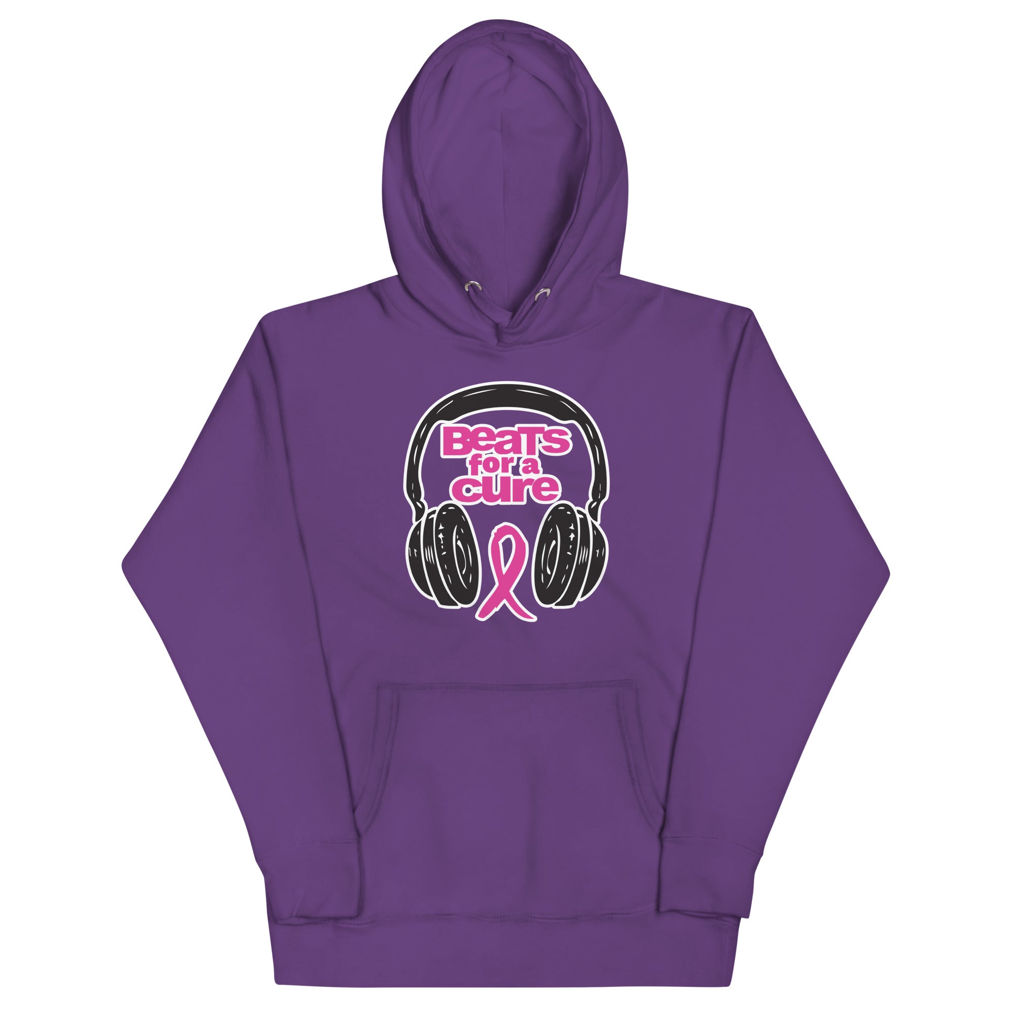 BEATS FOR A CURE - Premium Hoodie - Purple / S - Purple / M - Purple / L - Purple / XL - Purple / 2XL - Purple / 3XL