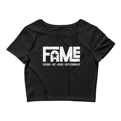 FAME - Women’s Crop Tee - Black / XS/SM - Black / M/L