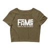 FAME - Women’s Crop Tee - Heather Olive / XS/SM - Heather Olive / M/L