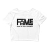 FAME - Women’s Crop Tee - White / XS/SM - White / M/L