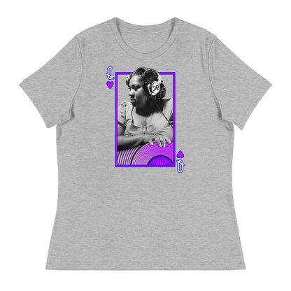 Purple Pam - Queen of the Turntable Women's Relaxed T-Shirt - Athletic Heather / S - Athletic Heather / M - Athletic Heather / L - Athletic Heather / XL - Athletic Heather / 2XL - Athletic Heather / 3XL