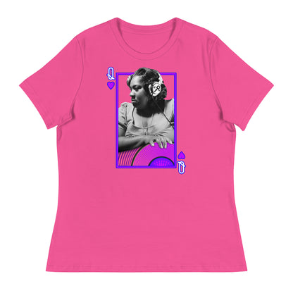 Purple Pam - Queen of the Turntable Women's Relaxed T-Shirt - Berry / S - Berry / M - Berry / L - Berry / XL - Berry / 2XL - Berry / 3XL