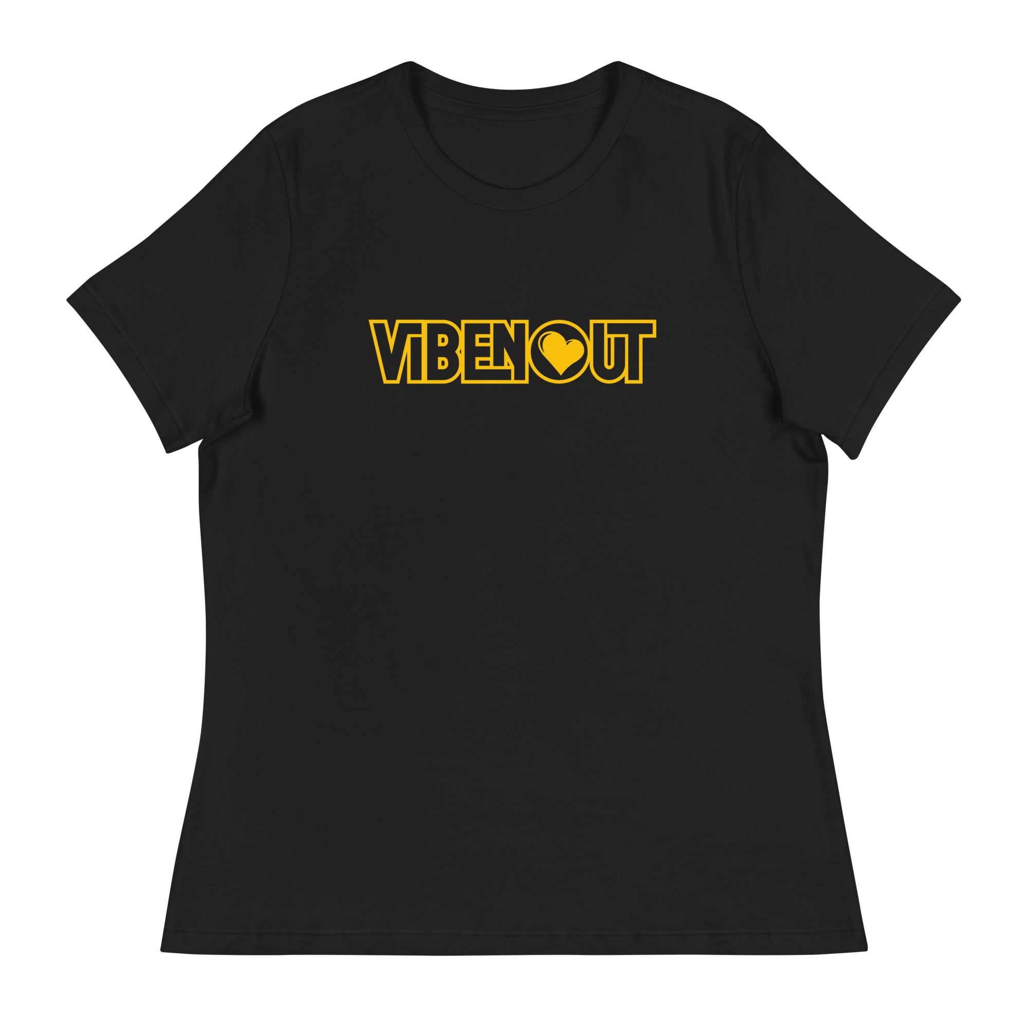 LOVE 2 VIBE Women's Relaxed T-Shirt - Black / S - Black / M - Black / L - Black / XL - Black / 2XL - Black / 3XL