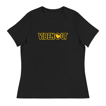 LOVE 2 VIBE Women's Relaxed T-Shirt - Black / S - Black / M - Black / L - Black / XL - Black / 2XL - Black / 3XL