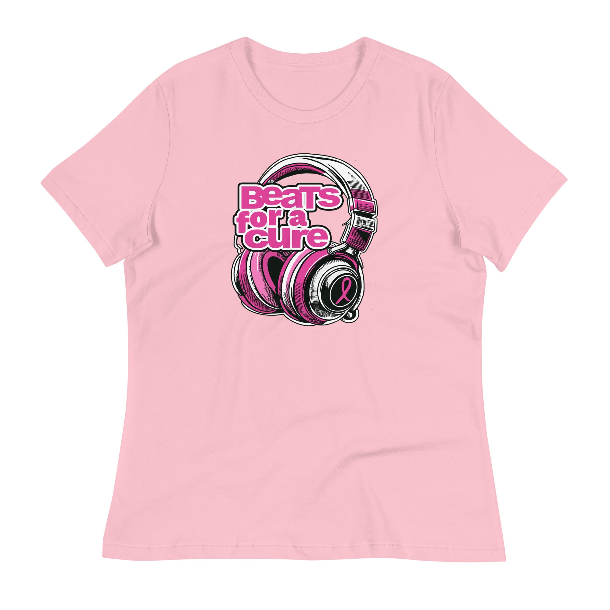 BEATS FOR A CURE Headphone Women's Relaxed T-Shirt - S - M - L - XL - 2XL - 3XL
