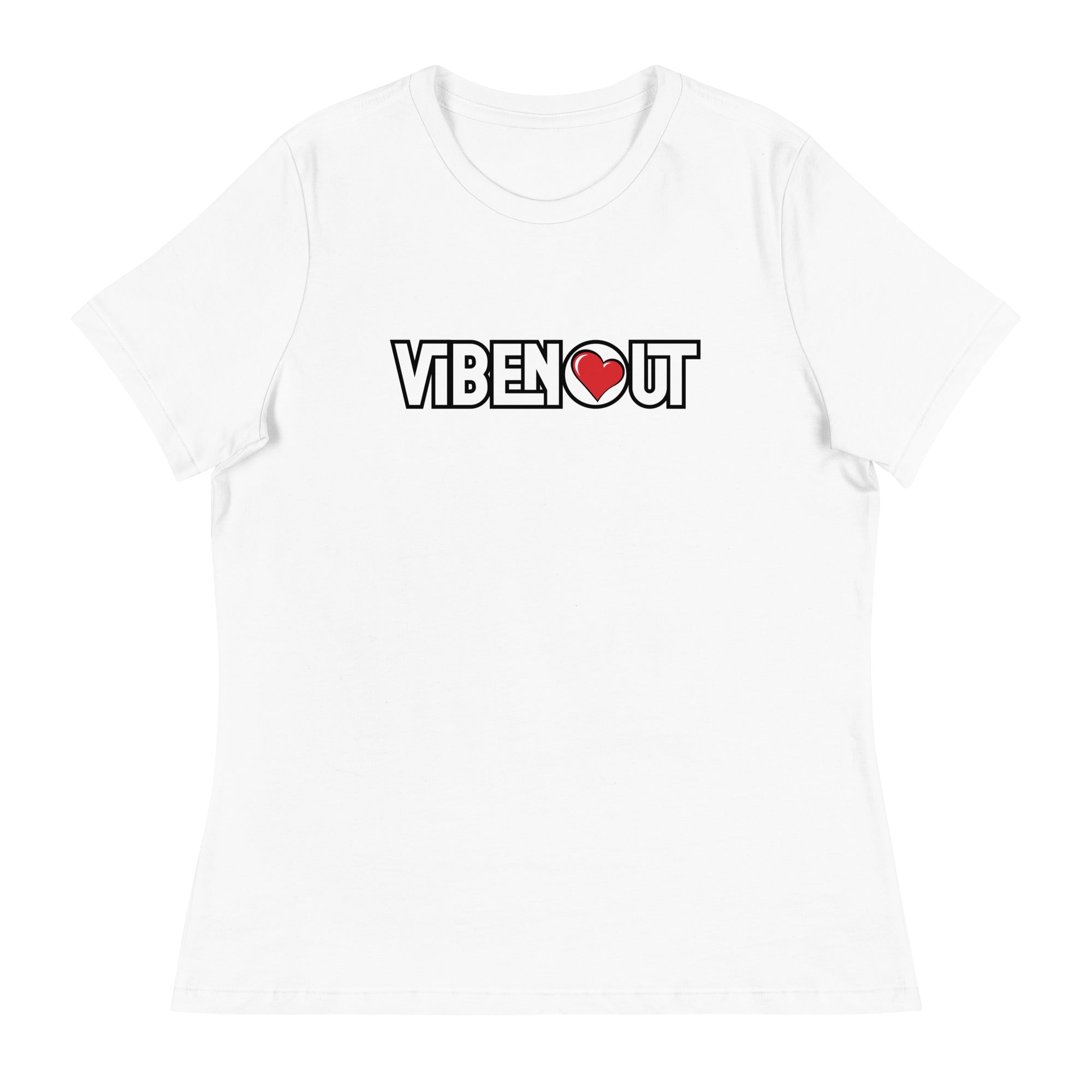 LOVE 2 VIBE Women's Relaxed T-Shirt - White / S - White / M - White / L - White / XL - White / 2XL - White / 3XL