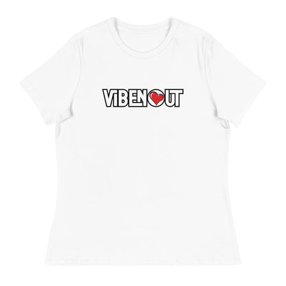 LOVE 2 VIBE Women's Relaxed T-Shirt - White / S - White / M - White / L - White / XL - White / 2XL - White / 3XL