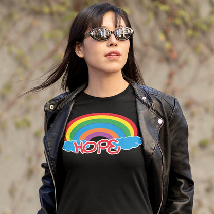 adult rainbow pride hope t-shirt